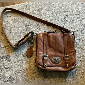 Authentic Vintage Fossil Leather Crossbody Bag